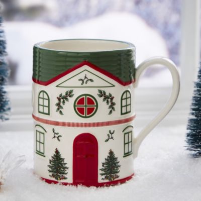 Christmas Tree Christmas Village Green Mug