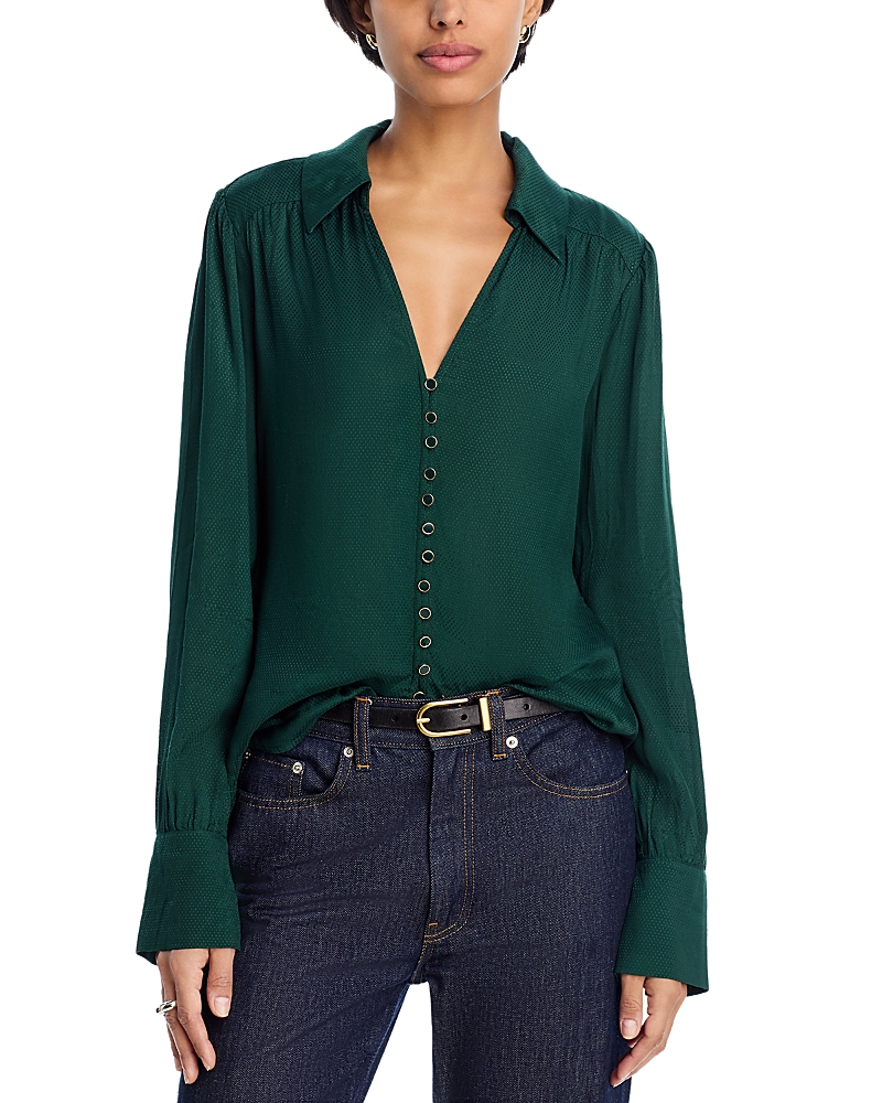 Paige Camu Shirt In Green