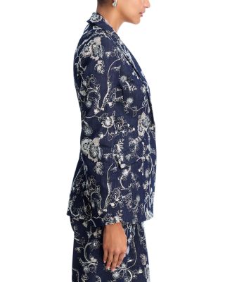 Garden Embroidered Denim Cheyenne Blazer & Garden High Rise Embroidered Denim Nolita Jeans