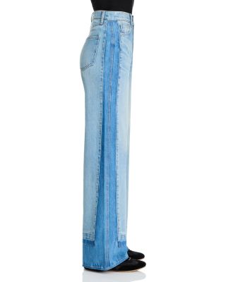 Taylor High Rise Wide Leg Jeans in Cloudy Colorblock