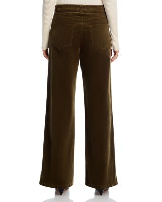 Anessa High Rise Corduroy Utility Jeans in Dark Brushed Olive