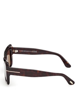Leila Rectangular Sunglasses, 52mm