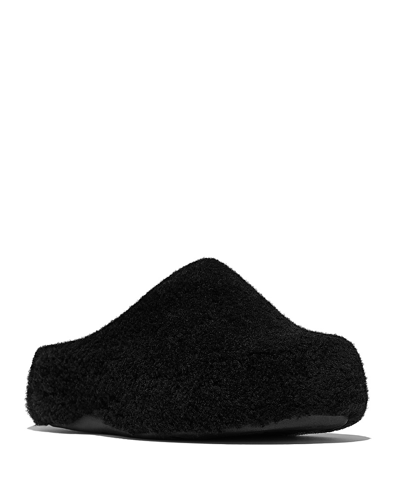 Fitflop Women's Shuv Shearling Clogs In Black