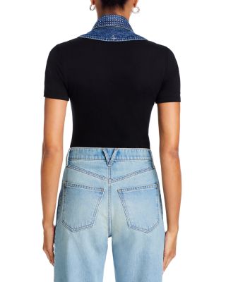 Slate Denim Rhinestone Dickey