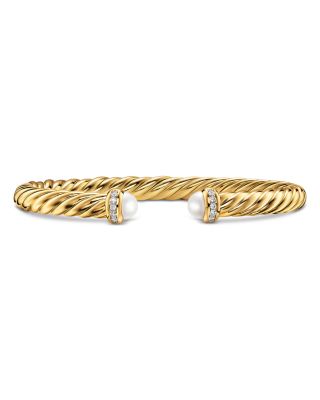 Cablespira&reg; Flex Bracelet in 18K Yellow Gold with Gemstones and Diamonds, 6mm