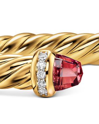 Cablespira&reg; Flex Bracelet in 18K Yellow Gold with Gemstones and Diamonds, 6mm