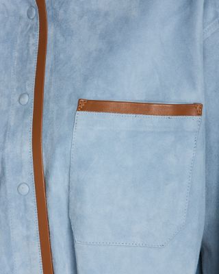 Suede Drawcord Shirt