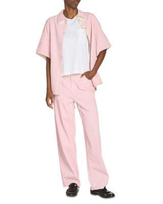 High Low Patch Pocket Crewneck Tee