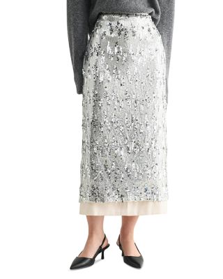 Sequin Midi Skirt