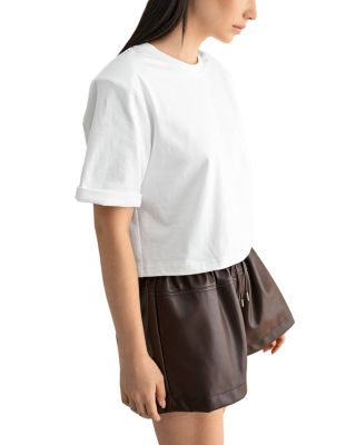 Crewneck Shoulder Pad Top