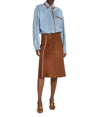 Suede A Line Skirt