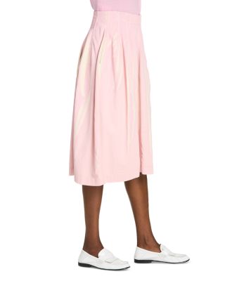 Denim Printed Midi Skirt