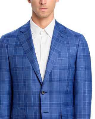 Kei Plaid Unstructured Trim Fit Sport Coat