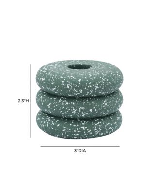 Gabby Speckled Stacked Candleholder