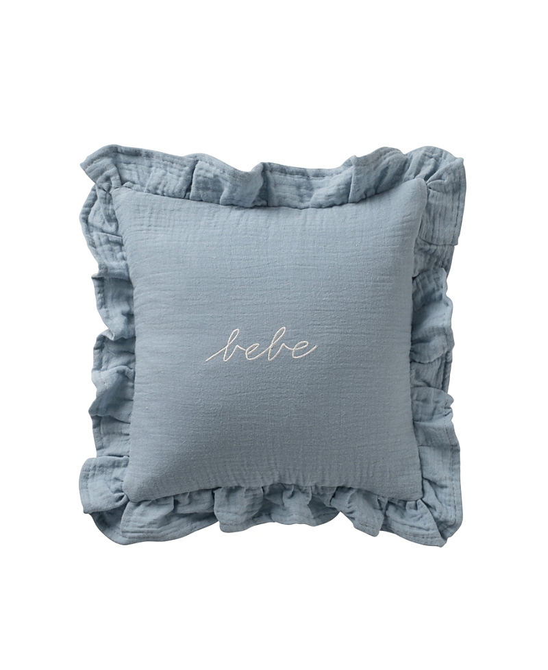 Domani Home Gauze Bebe Ruffle Accent Pillow Sham, Crib In Blue
