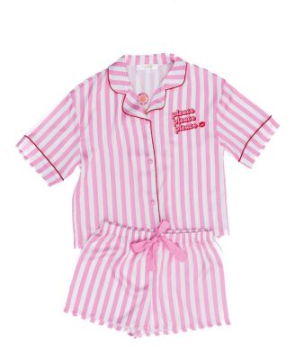 Girls' Please Please Please Silky Short Sleeve Shorts Set - Little Kid, Big Kid