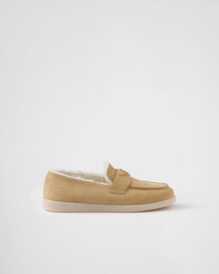  Women's Suede and Shearling Loafers