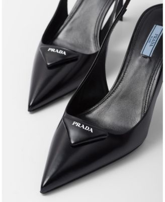 Women's Brushed Leather Slingback Pumps