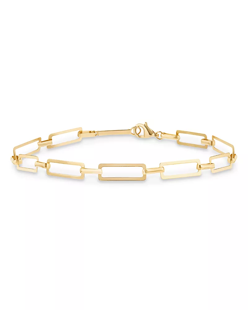 Lana Jewelry Paperclip Chain Bracelet in 14K Yellow Gold