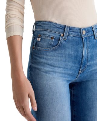 Saige Mid Rise Wide Leg Crop Jeans in 13 Years Allure