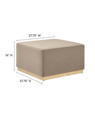  Tilden Large 28" Square Performance Velvet Upholstered Ottoman