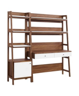 Bixby 2-Piece Wood Office Desk and Bookshelf