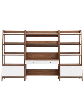 Bixby 3-Piece Wood Office Desk and Bookshelf