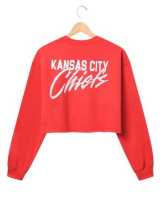  Women&#39;s NFL Kansas City Chiefs Bling Flea Market Crop Fleece