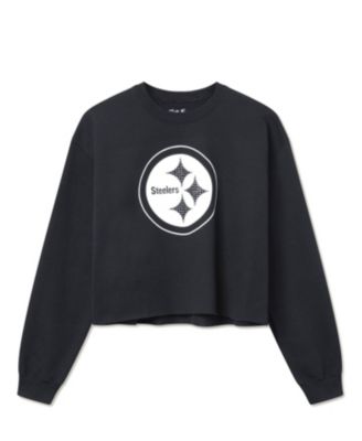  Women's NFL Pittsburgh Steelers Bling Flea Market Crop Fleece
