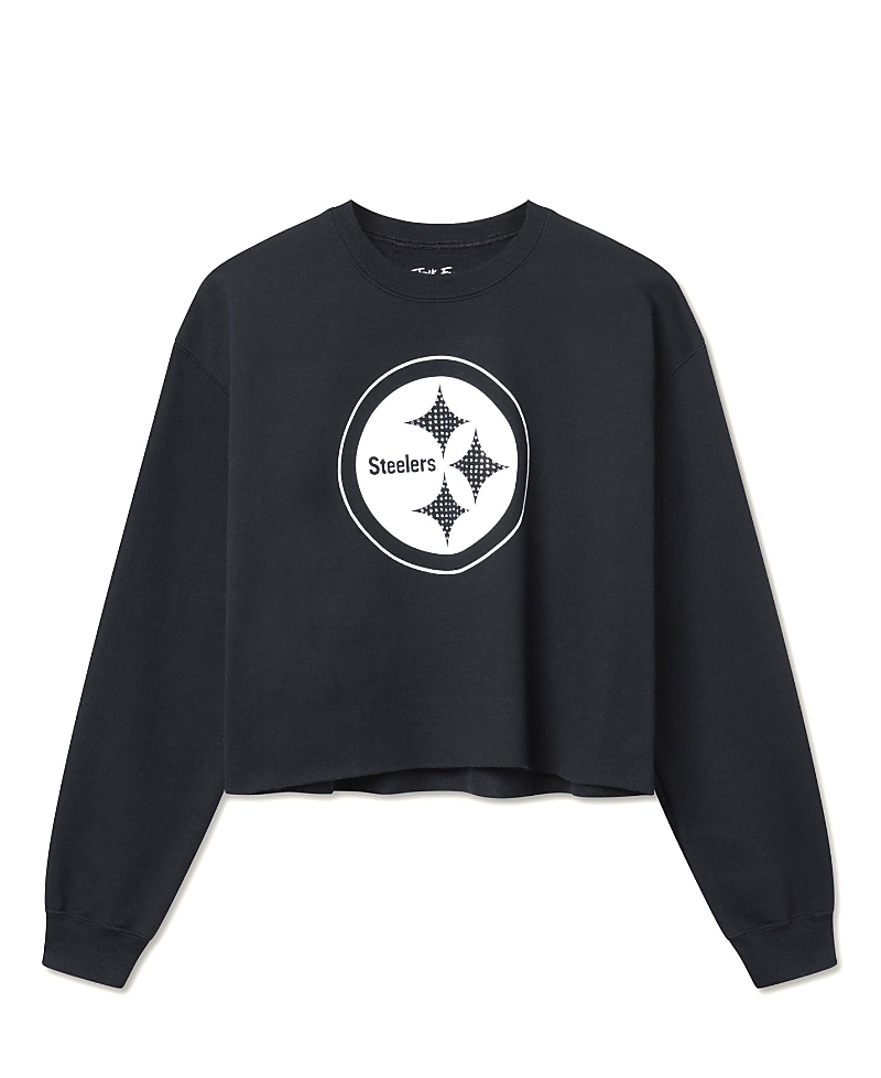 Junk Food Clothing Women's Nfl Pittsburgh Steelers Bling Flea Market Crop Fleece