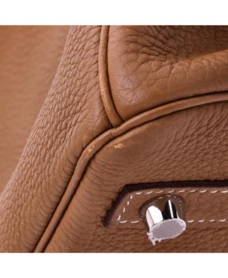 Birkin 30 Handbag Brown Togo with Palladium Hardware