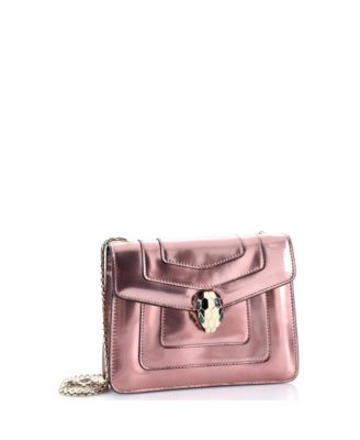 Small Serpenti Forever Square Shoulder Bag Metallic Leather