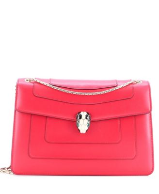 Large Serpenti Forever Square Shoulder Bag Leather