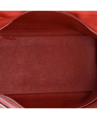 Kelly 28 Handbag Red Togo with Palladium Hardware