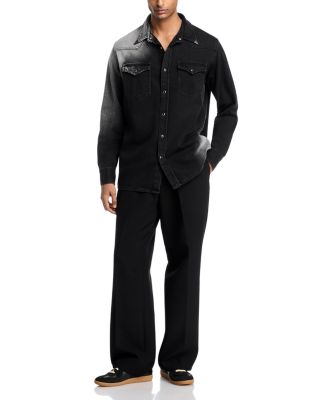 Long Sleeve Ombr&amp;eacute; Denim Shirt