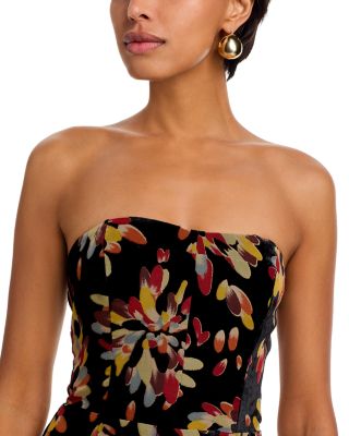 Raelynn Confetti Burnout Velvet Ruffle Dress