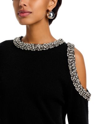 Roma Crystal Embellished Crewneck Top