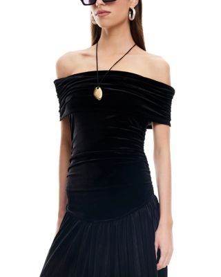 Field Of Dreams Off-the-Shoulder Maxi Dress