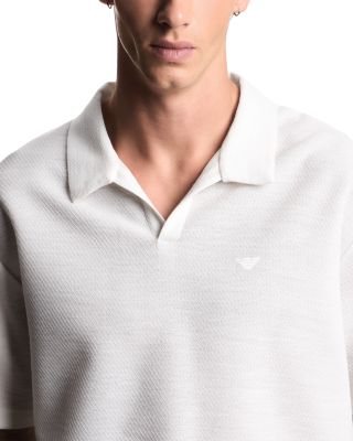 Open Collar Wool Polo Shirt