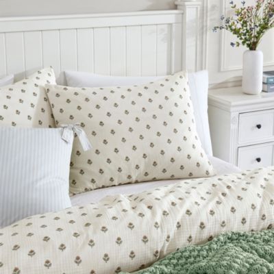 Block Print Gauze Duvet Set, Full/Queen