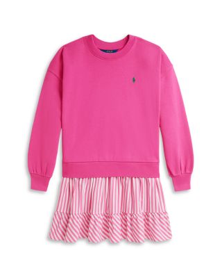 Girls' Striped Skirt Loopback Fleece Dress - Big Kid, Little Kid