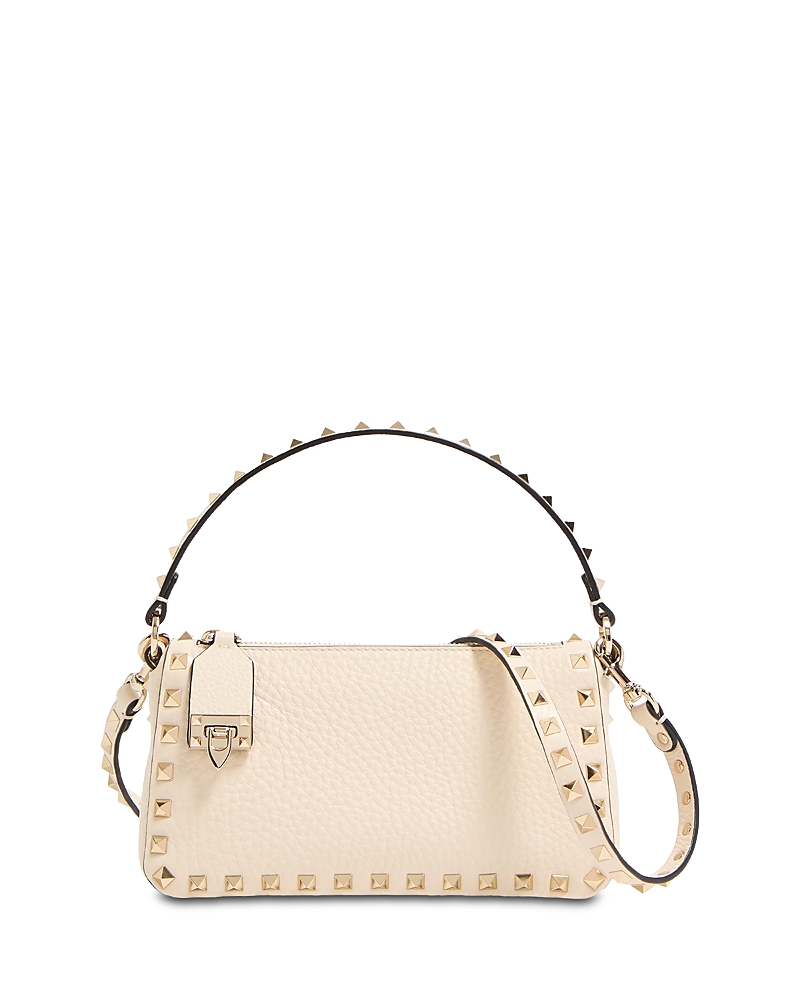 Valentino Small Rockstud Crossbody Bag In Neutral