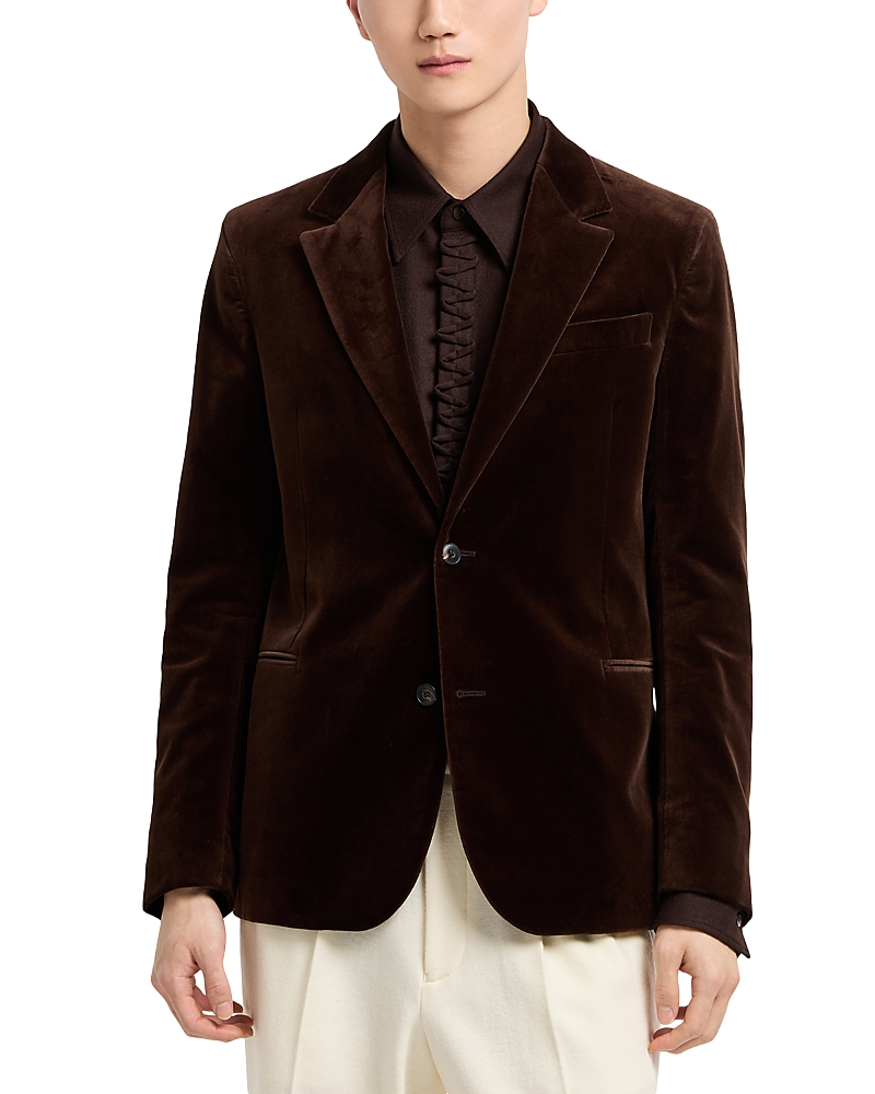 Emporio Armani Regular Fit Velvet Blazer