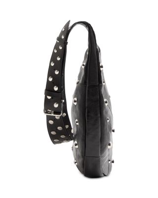 Hoboho Studded Chevron VLogo Hobo Shoulder Bag
