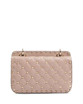 Small Rockstud Embellished Quilted Leather Shoulder Bag