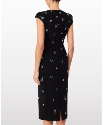 Hydra Embellished Cap-sleeve Midi Dress