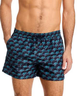 Hare & Palm Print 5.5" Swim Shorts