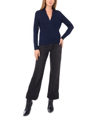 Cross Front Long Sleeve Sweater