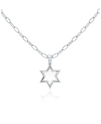 Solitaire Star Necklace in 18K White Gold, 1.65ctw Star Lab Grown Diamond, 18-20"