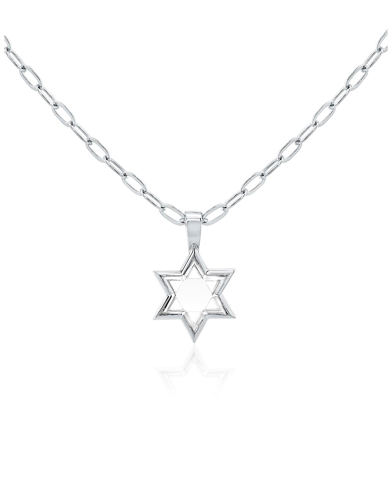 Vrai Solitaire Star Necklace in 18K White Gold, 1.65ctw Star Lab Grown Diamond, 18